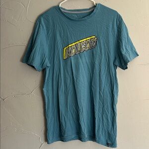 Volcom Men’s Blue Graphic Logo T-Shirt